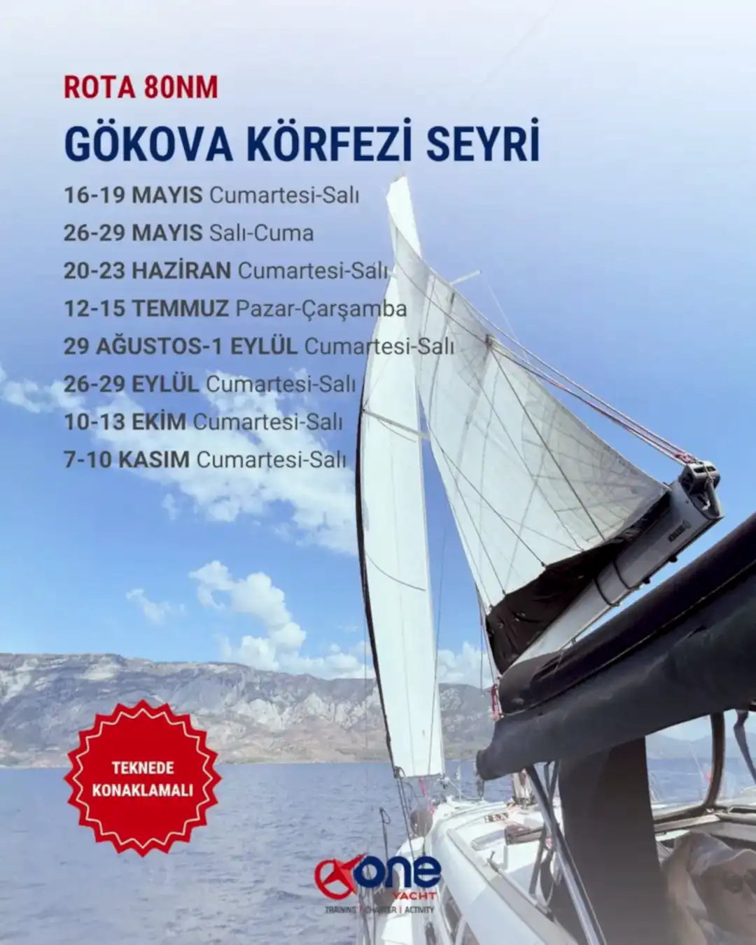 Büyükçekmece Kıyı Marina Çıkışlı Yelken Eğitimleri